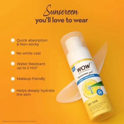 Wow Life Science Sunscreen Gel Dry Skin