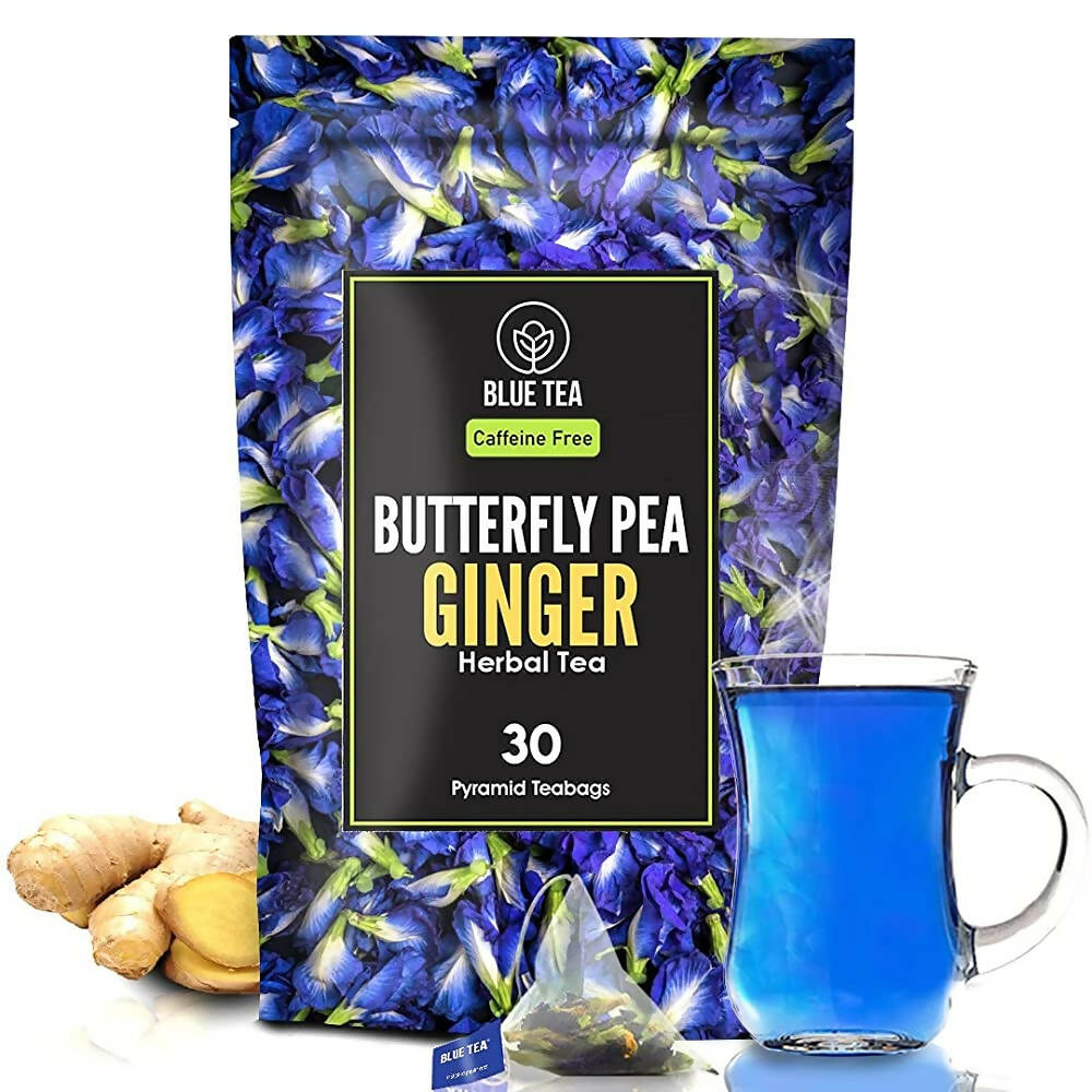 Blue Tea Butterfly Pea Ginger Herbal Tea Bags 