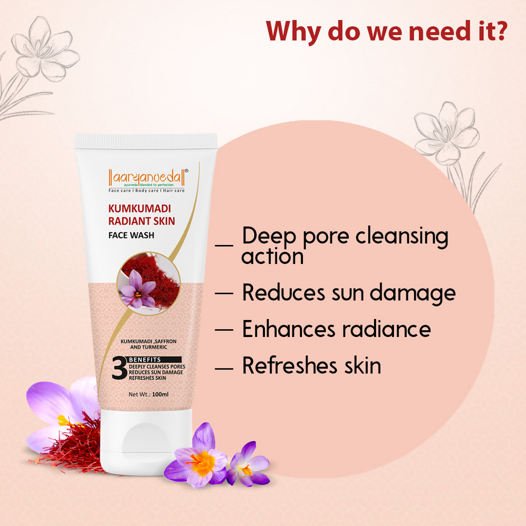 Aaryanveda Kumkumadi Radiant Skin Face Wash