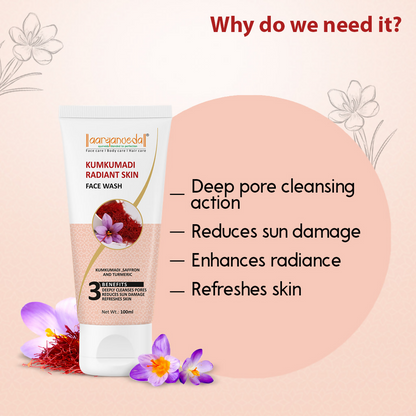 Aaryanveda Kumkumadi Radiant Skin Face Wash