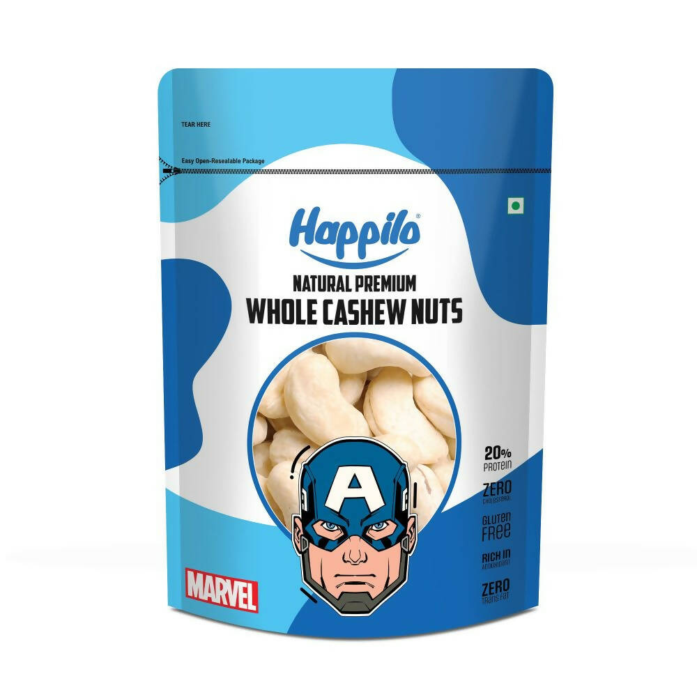 Happilo Natural Whole Cashews-Marvel Captain America Edition TrueCure