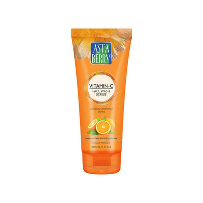 Astaberry Vitamin C Face Wash Scrub-Daily Exfoliating Cleanser 