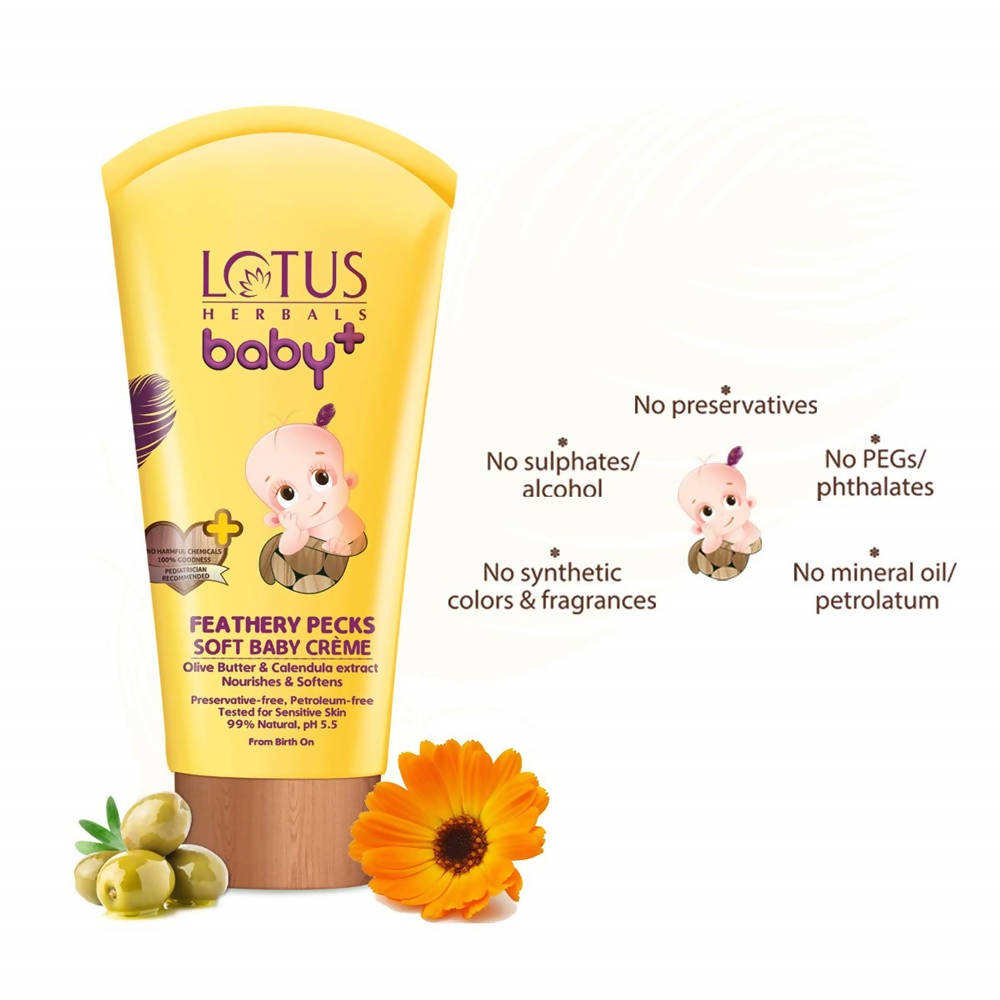 Lotus Herbals Baby+ Feathery Pecks Soft Baby Creme