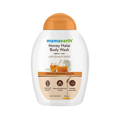 Mamaearth Honey Malai Body Wash for Nourishing Glow 