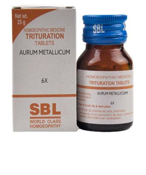 SBL Homeopathy Aurum Metallicum Trituration Tablet 6X TrueCure