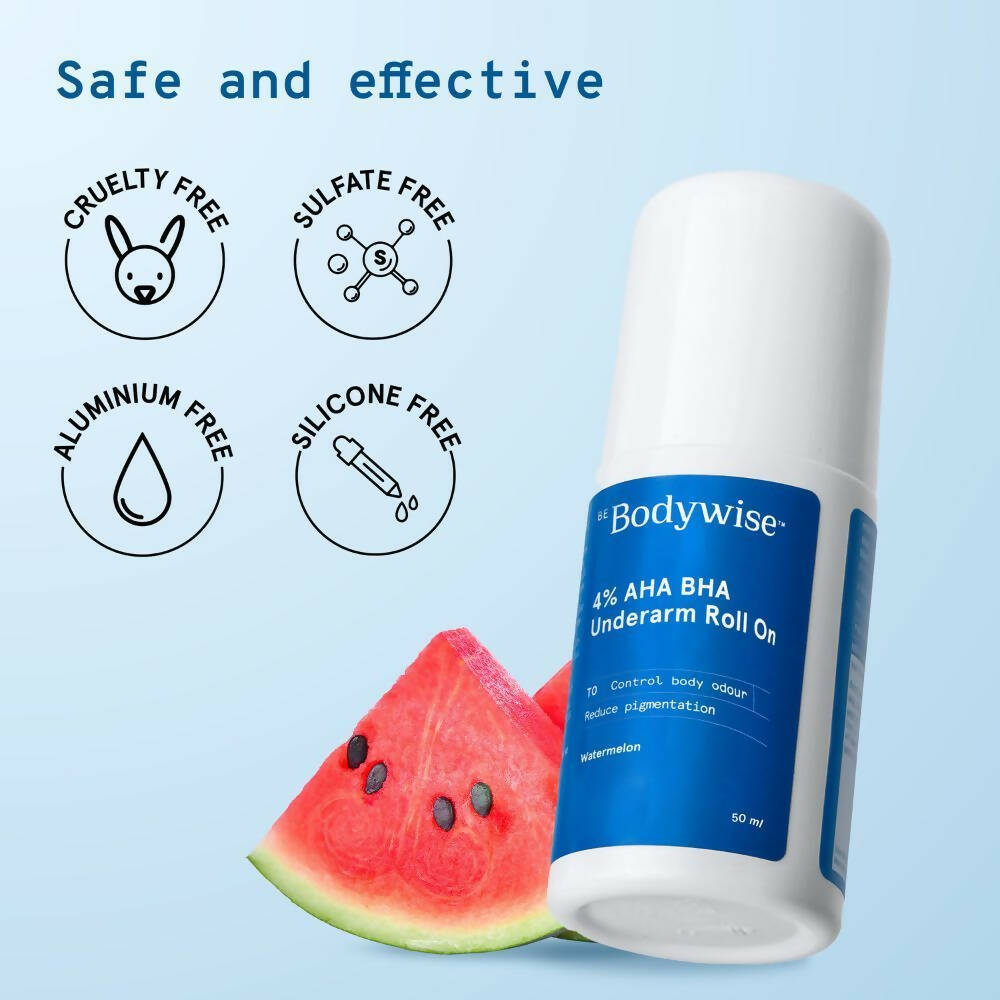 BeBodywise 4% AHA BHA Underarm Roll On - Watermelon