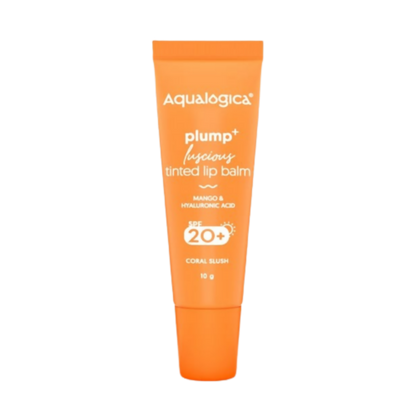 Aqualogica Coral Slush Plump+ Luscious Tinted Lip Balm with Mango and Hyaluronic Acid TrueCureN