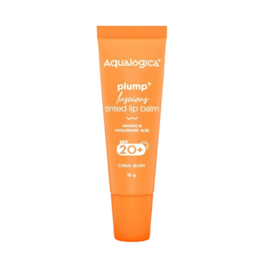 Aqualogica Coral Slush Plump+ Luscious Tinted Lip Balm with Mango and Hyaluronic Acid TrueCureN