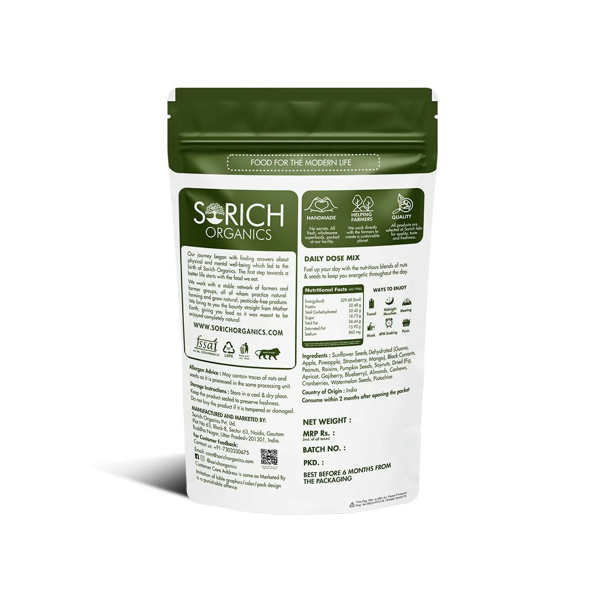 Sorich Organics Daily Dose Mix Nuts, Seeds and Berries