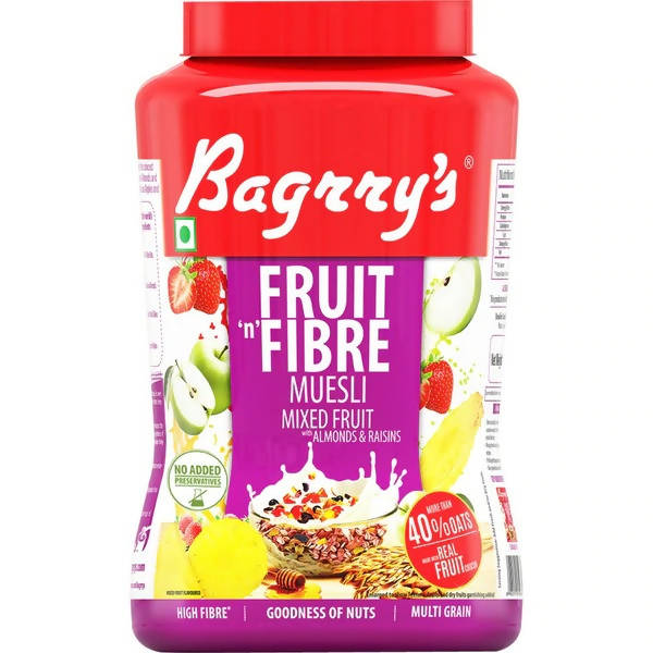 Bagrry's Fruit 'n Fibre Muesli with Mixed Fruit TrueCure