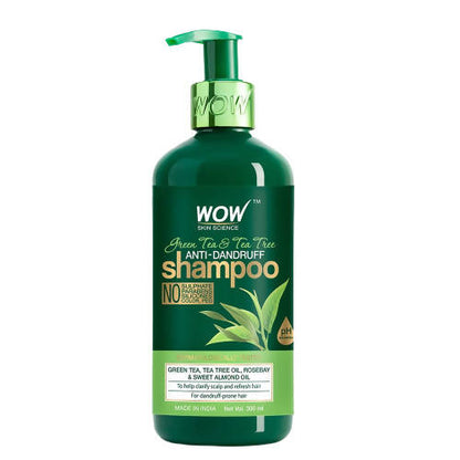 Wow Skin Science Green Tea & Tea Tree Anti-Dandruff Shampoo TCC 