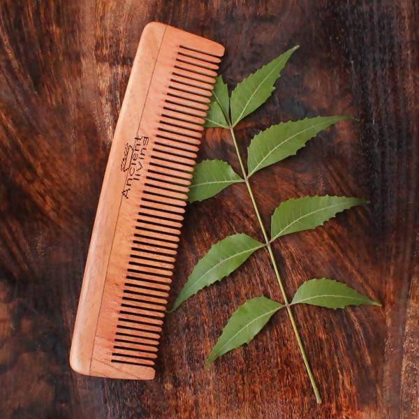 Ancient Living Neem Wood Comb Single Teeth