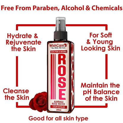 Wishcare 100% Pure & Natural Rose Water