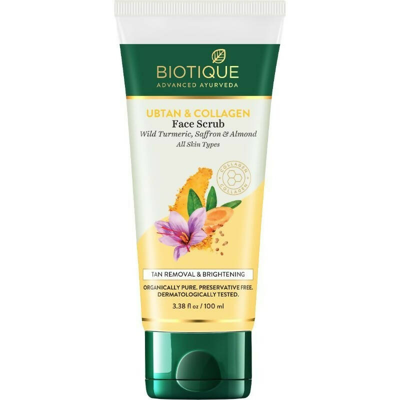 Biotique Advanced Ayurveda Ubtan & Collagen Face Scrub TrueCure