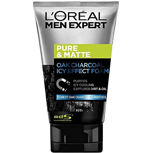 L'Oreal Paris Men Expert Pure & Matte Icy Effect Charcoal Black Foam