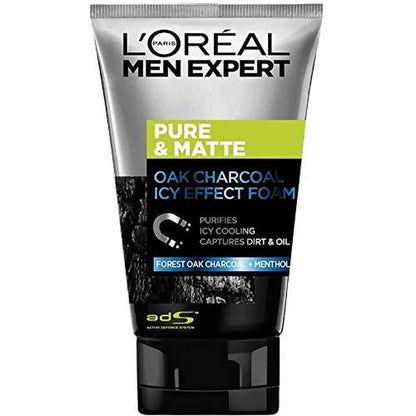 L'Oreal Paris Men Expert Pure & Matte Icy Effect Charcoal Black Foam