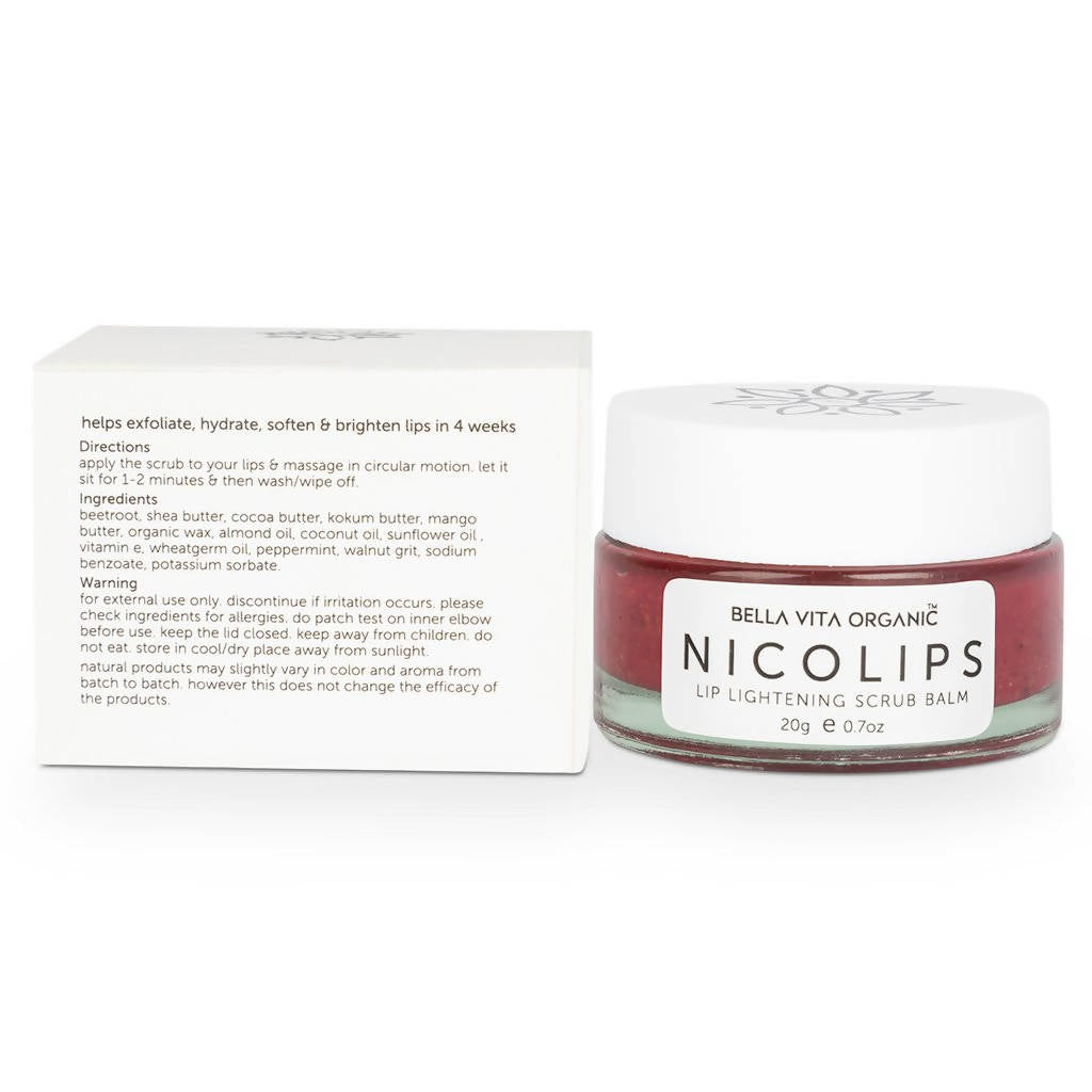 Bella Vita Organic NicoLips Lip Lightening Scrub Balm