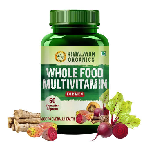 Himalayan Organics Whole Food Multivitamin For Men Boosts Overall Health: 60 Vegetarian Capsules