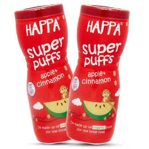 Happa Organic Multigrain Apple + Cinnamon Melts Super Puffs, Australia, Canada 