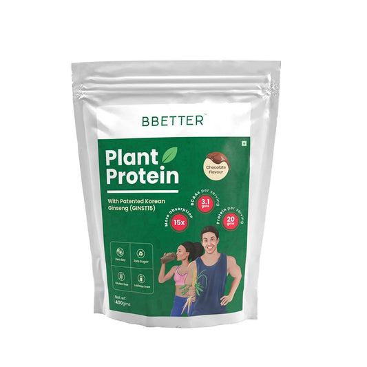 BBETTER Plant Protein Powder for Men & Women Chocolate Flavour TrueCure