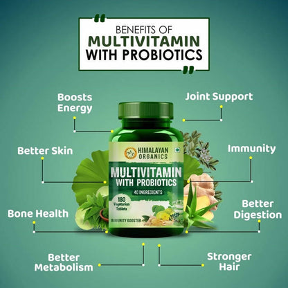 Himalayan Organics Multivitamin With Probiotics Vegetarian Tablets