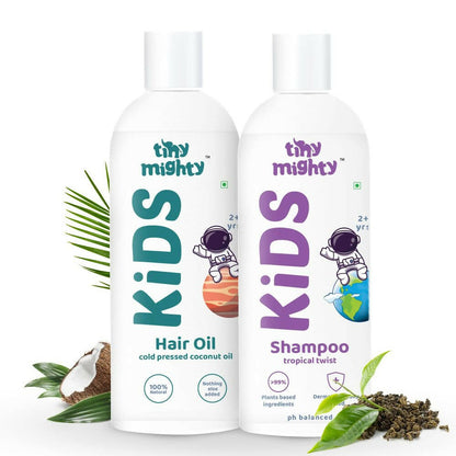 Tiny Mighty Kids Shampoo And Hair Oil Combo For Sensitive Skin, Australia, Canada 