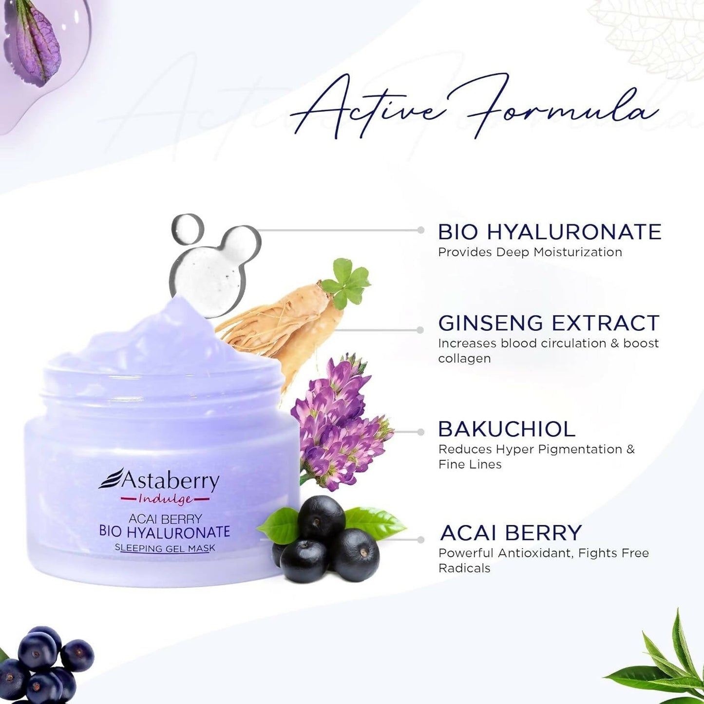 Astaberry Indulge Acai Berry Bio Hyaluronate Sleeping Gel Mask