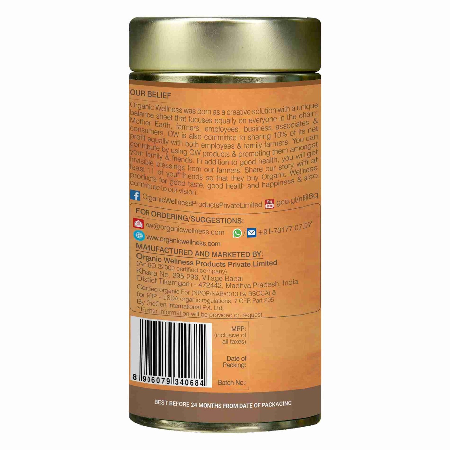 Organic Wellness Cinnamon Indian Rose Leaf Tea