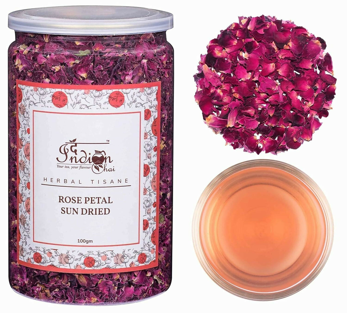 The Indian Chai - Rose Petals Sun Dried Tea