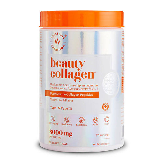 Wellbeing Nutrition Beauty Korean Marine Collagen Peptides-Mango Peach Flavor TrueCure