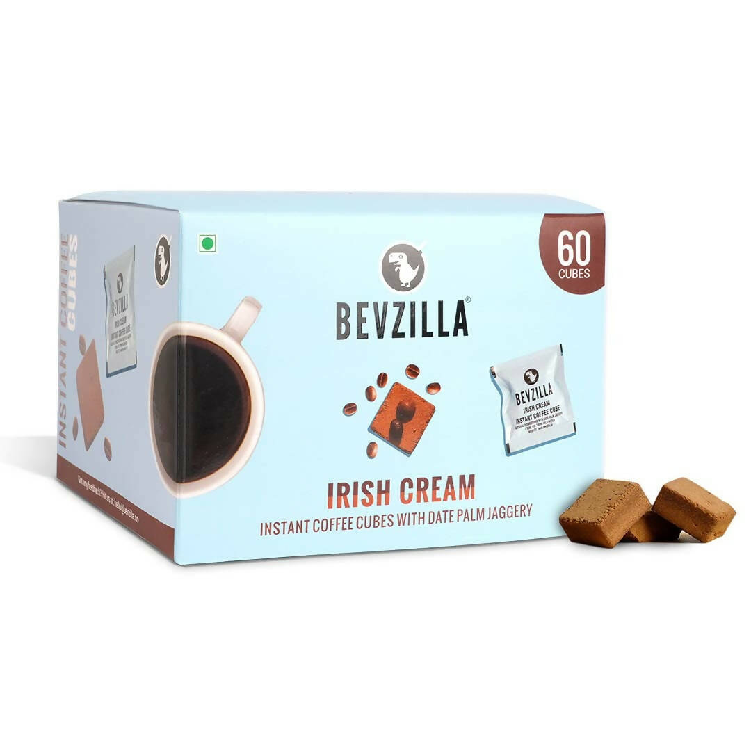 Bevzilla Instant Coffee Cubes Pack with Organic Date Palm Jaggery Irish Cream TrueCure