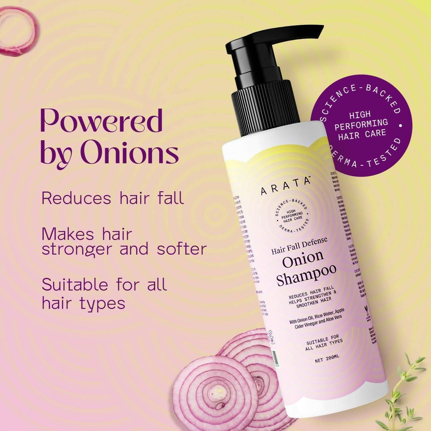 Arata Hair Fall Defense Onion Shampoo