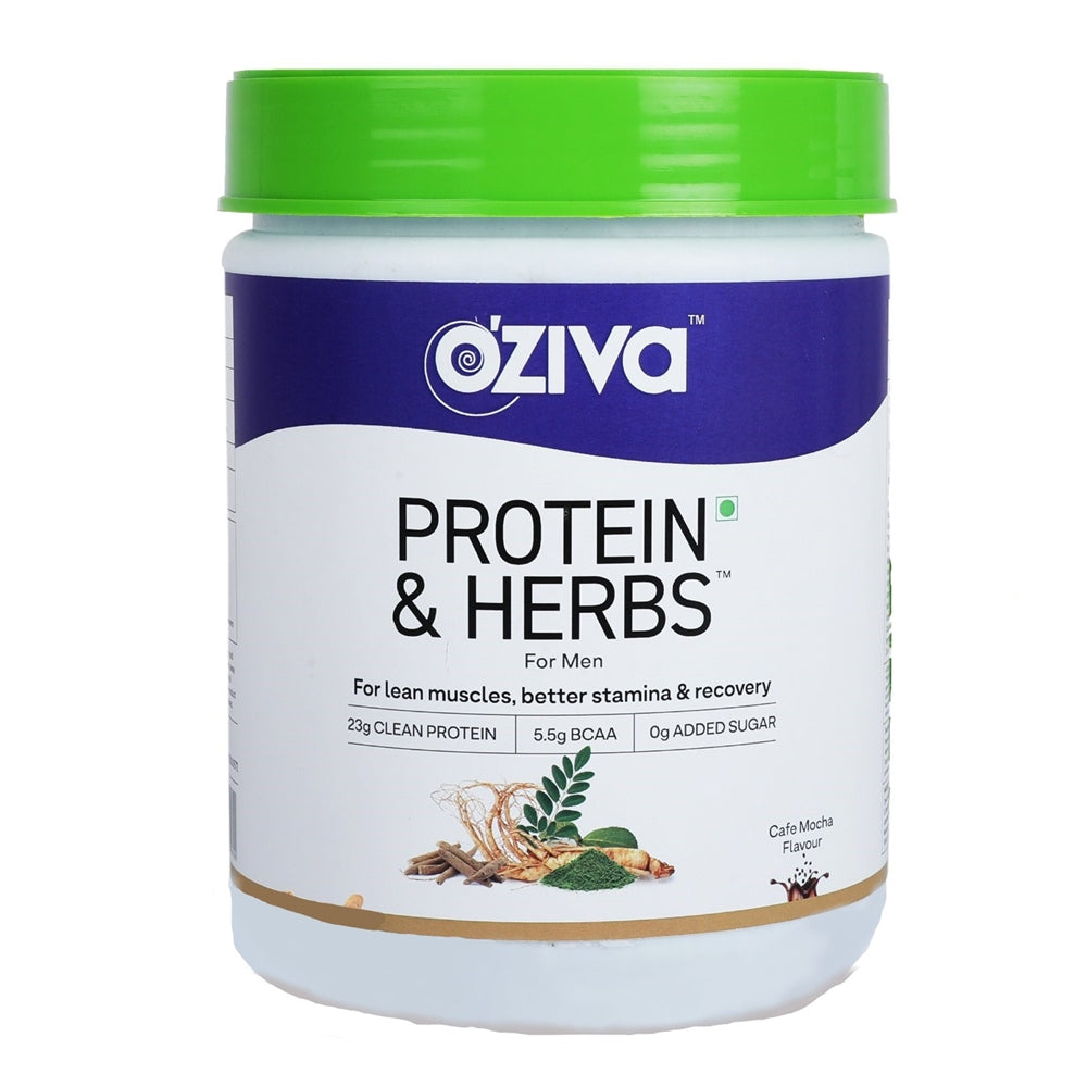 OZiva Protein & Herbs for Men caf  mocha 16 serving 