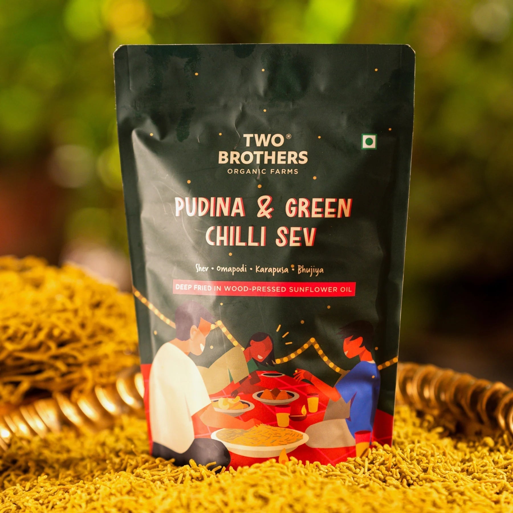 Two Brothers Organic Farms Pudina & Green Chilly Sev - Drmedicart