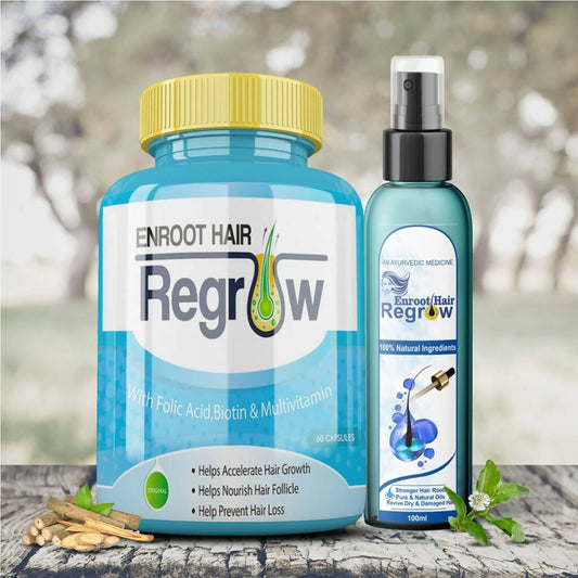 Divya Shree Enroot Hair Regrow unit-dose  & Oil Nourish & Cleanse Hair Kit