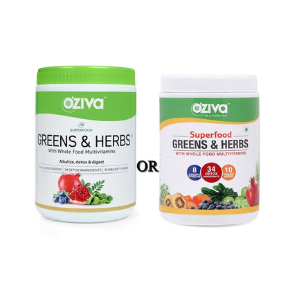 OZiva Superfood Greens & Herbs With Whole Food