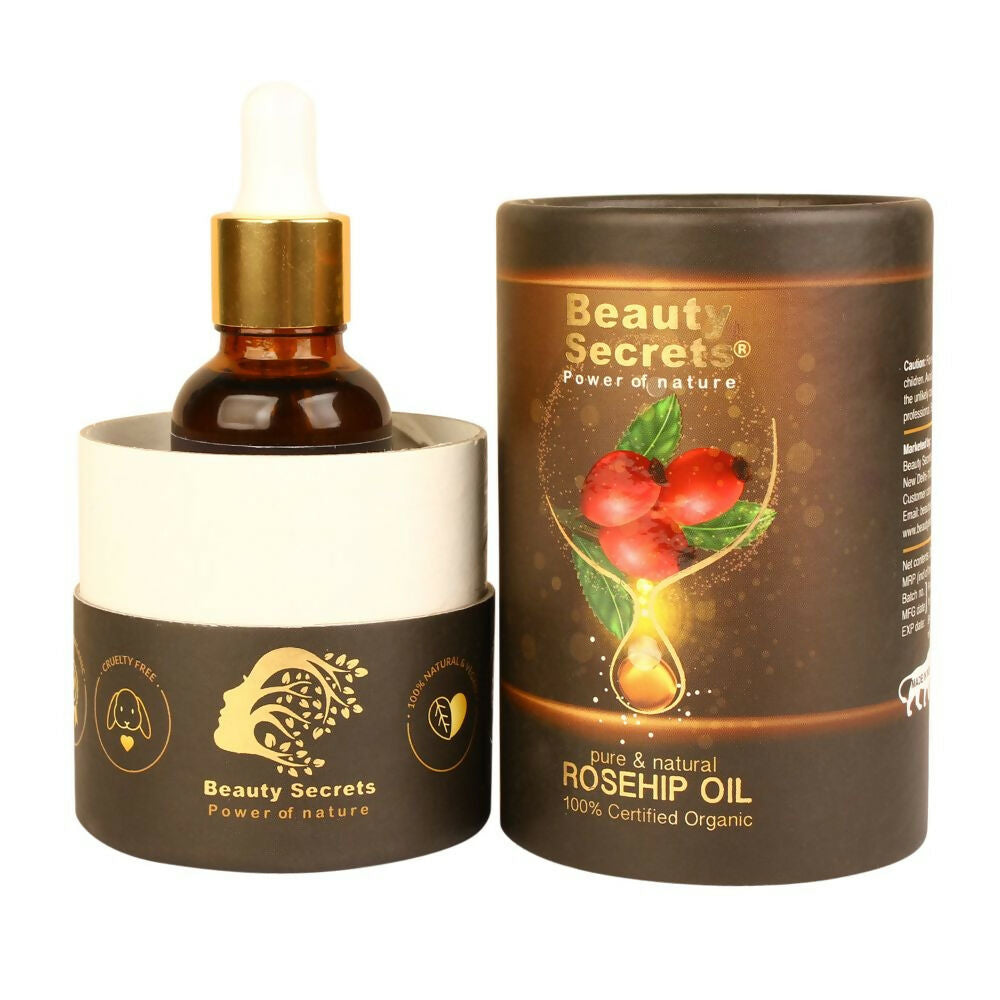 Beauty Secrets Certified Organic Rosehip Oil for Face and Body