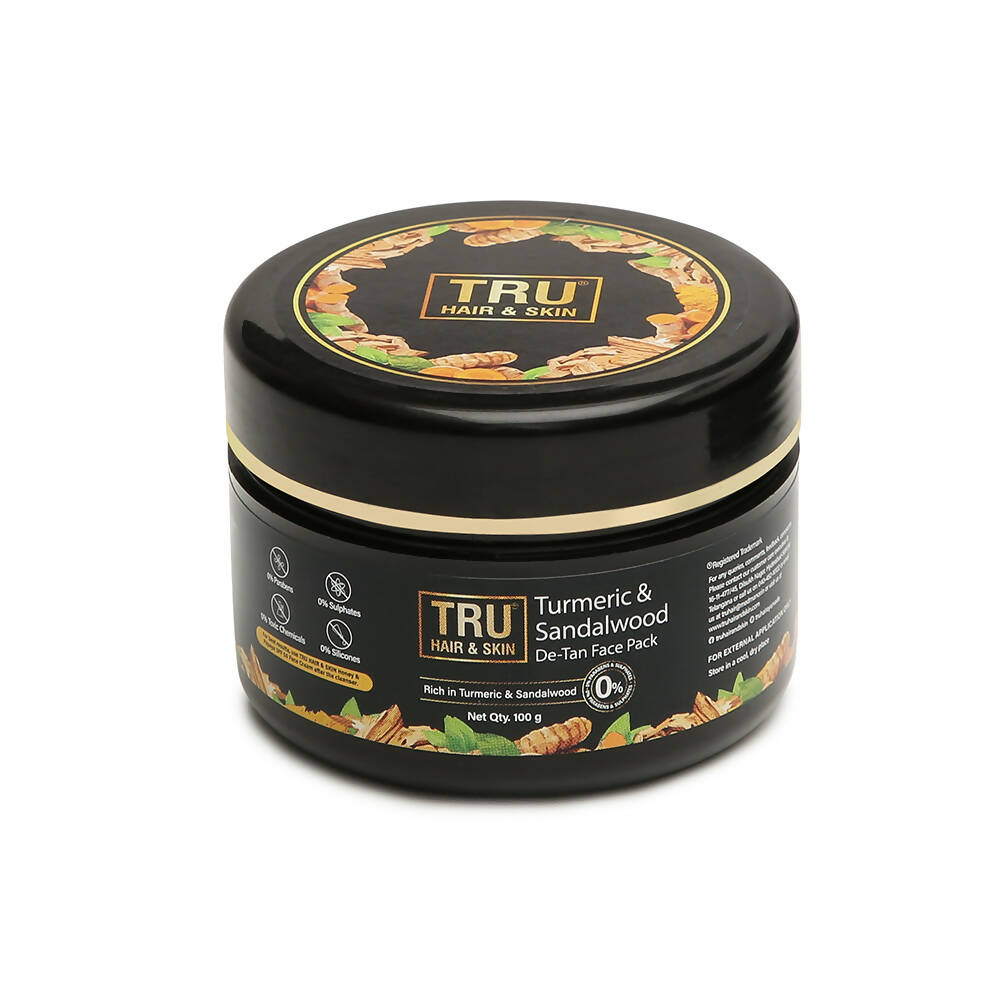 Tru Hair & Skin Turmeric & Sandalwood De-Tan Face Pack TrueCureN