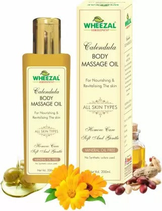 Wheezal Calendula Body Massage Oil TrueCure