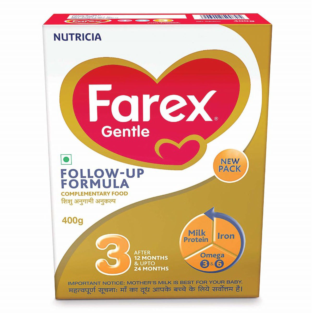 Farex Gentle Infant Formula Stage 3 Powder for 12 to 24 Months, Australia, Canada 