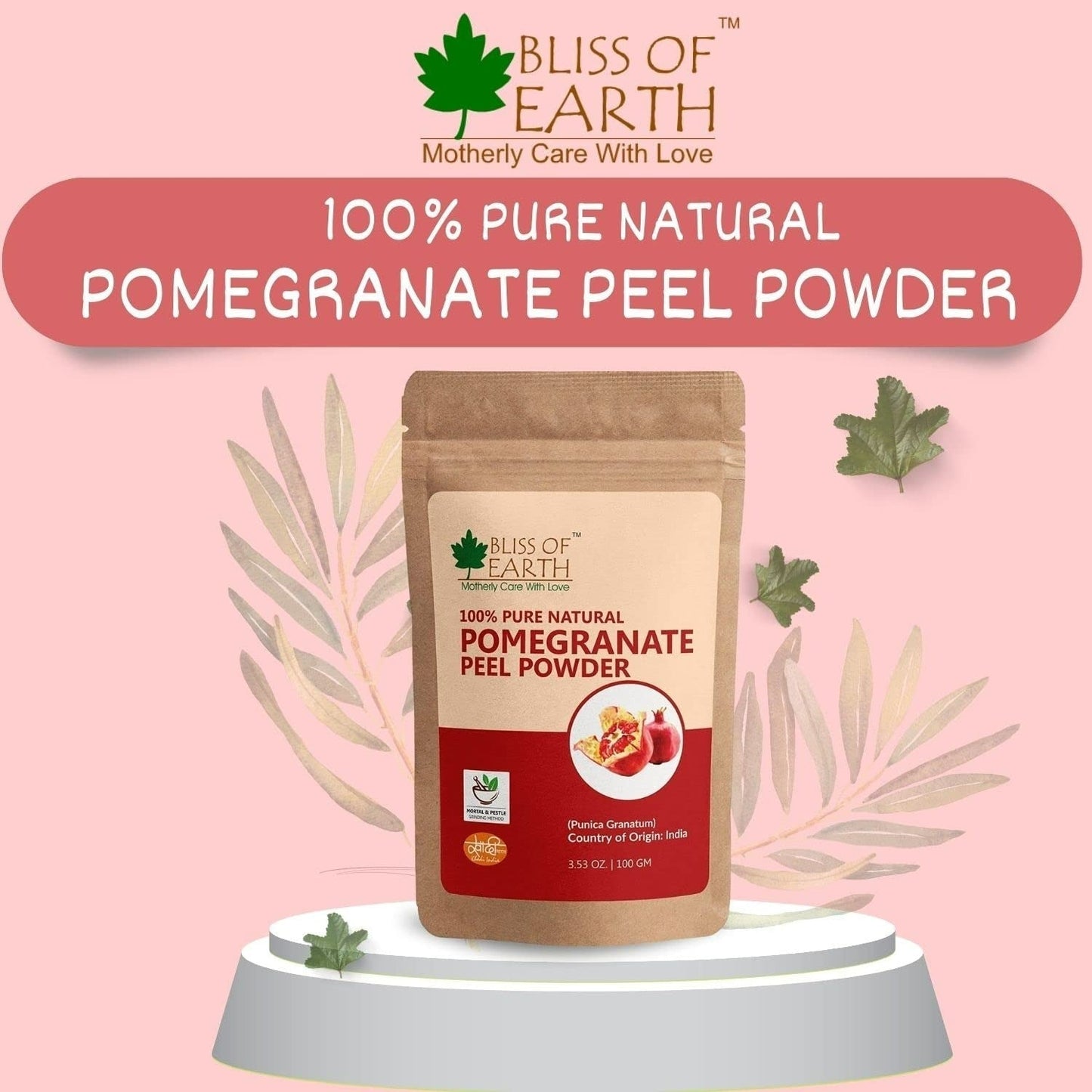 Bliss of Earth Certified Organic Pomegranate Peel Powder