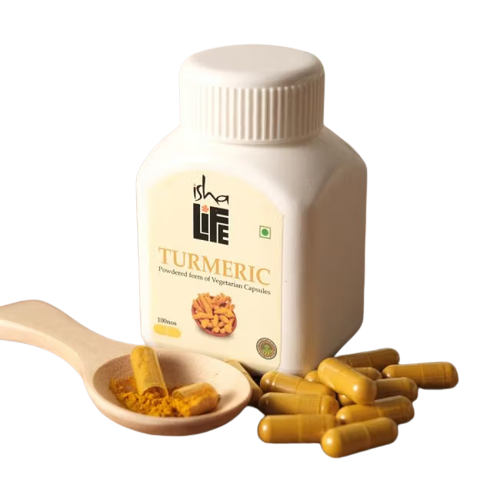 Isha Life Turmeric Powdered Form Of Vegetarian Capsules 