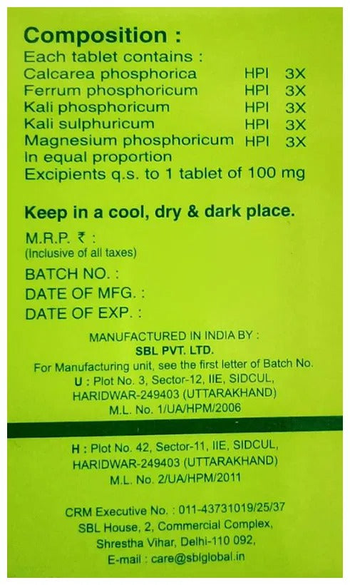 SBL Homeopathy Bio-Combination 15 Tablets