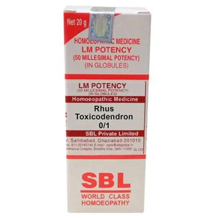 SBL Homeopathy Rhus Toxicodendron LM Potency TrueCure