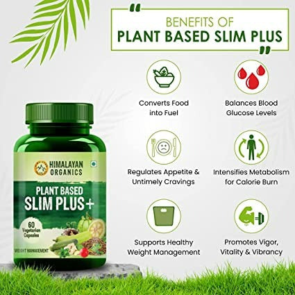 Himalayan Organics Plant Based Slim Plus + Vegetarian Capsules