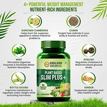 Himalayan Organics Plant Based Slim Plus + Vegetarian Capsules