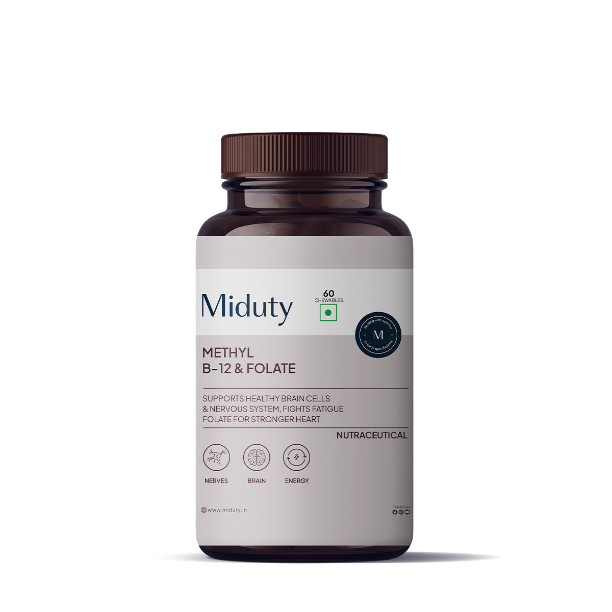 Miduty by Palak Notes Methyl B-12 & Folate Chewable Tablets TrueCure