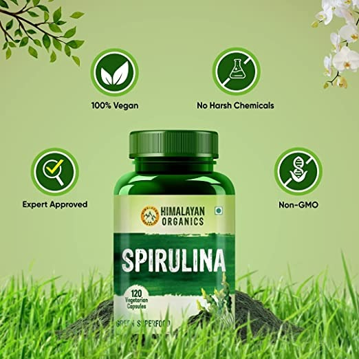 Himalayan Organics Spirulina Vegetarian Capsules