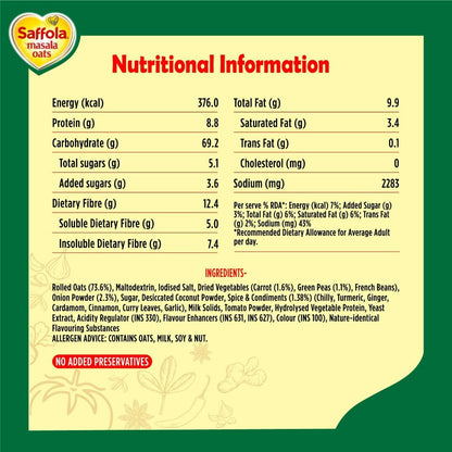 Saffola Masala Oats Veggie Twist