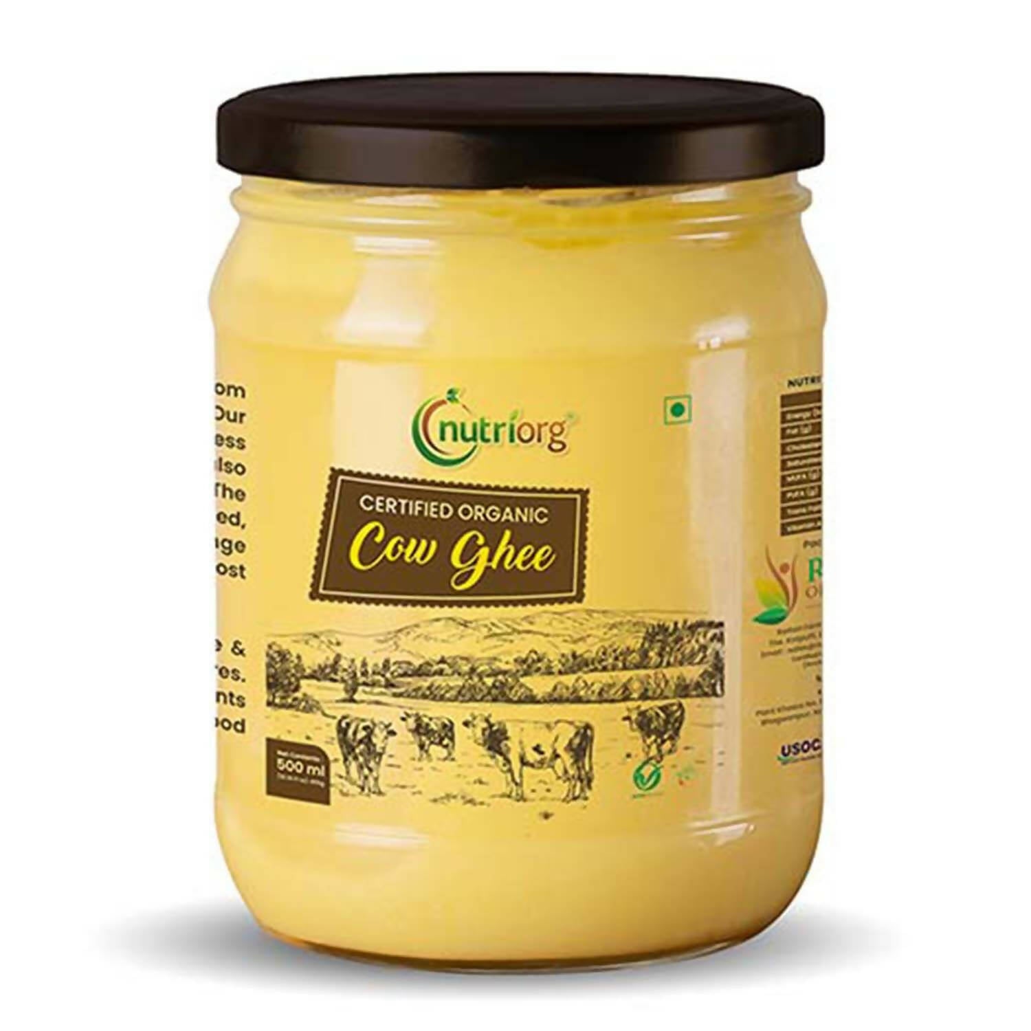 Nutriorg Certified Organic Cow Ghee, Australia, Canada 